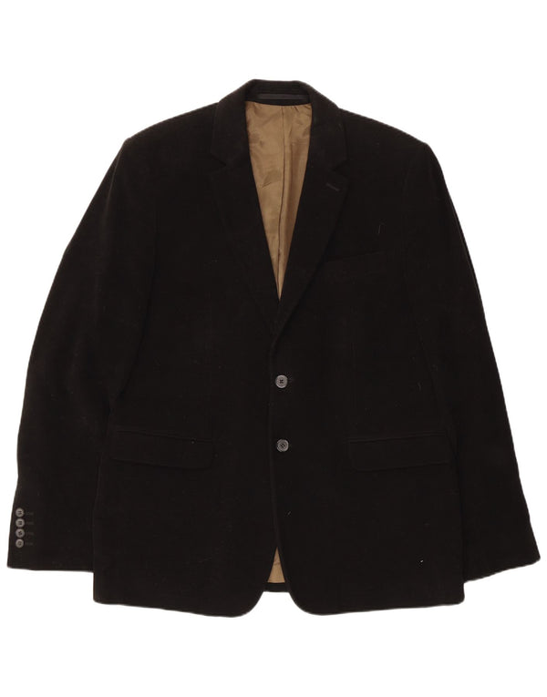French Connection Chaqueta tipo blazer de 2 botones para hombre UK 42 XL Algodón negro