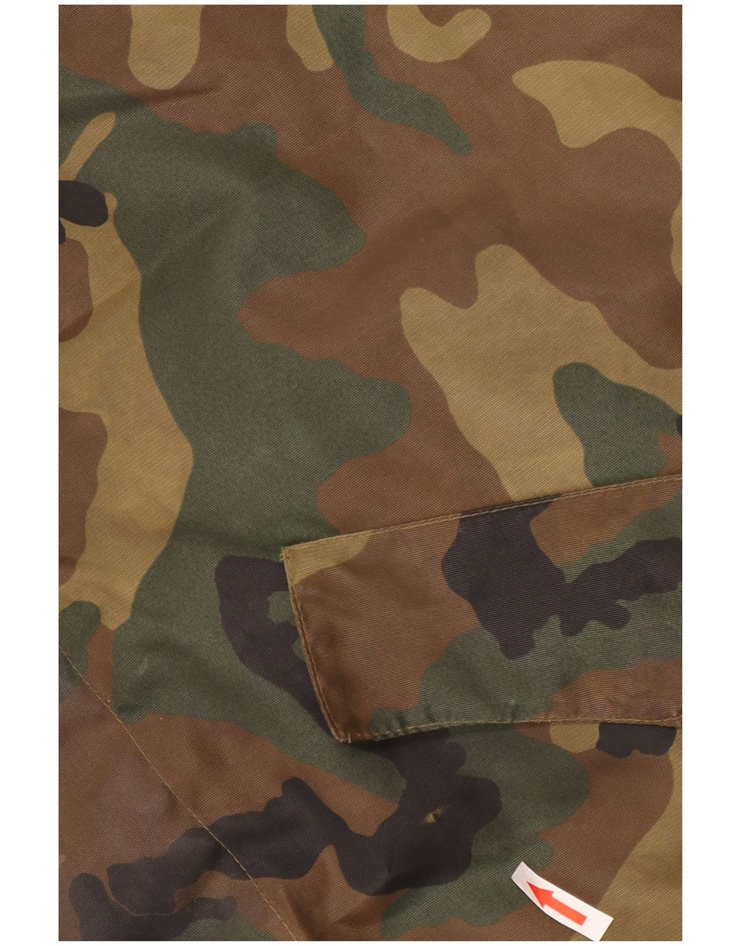 Vintage hombres chaqueta militar Reino Unido 42 XL caqui camuflaje poliéster