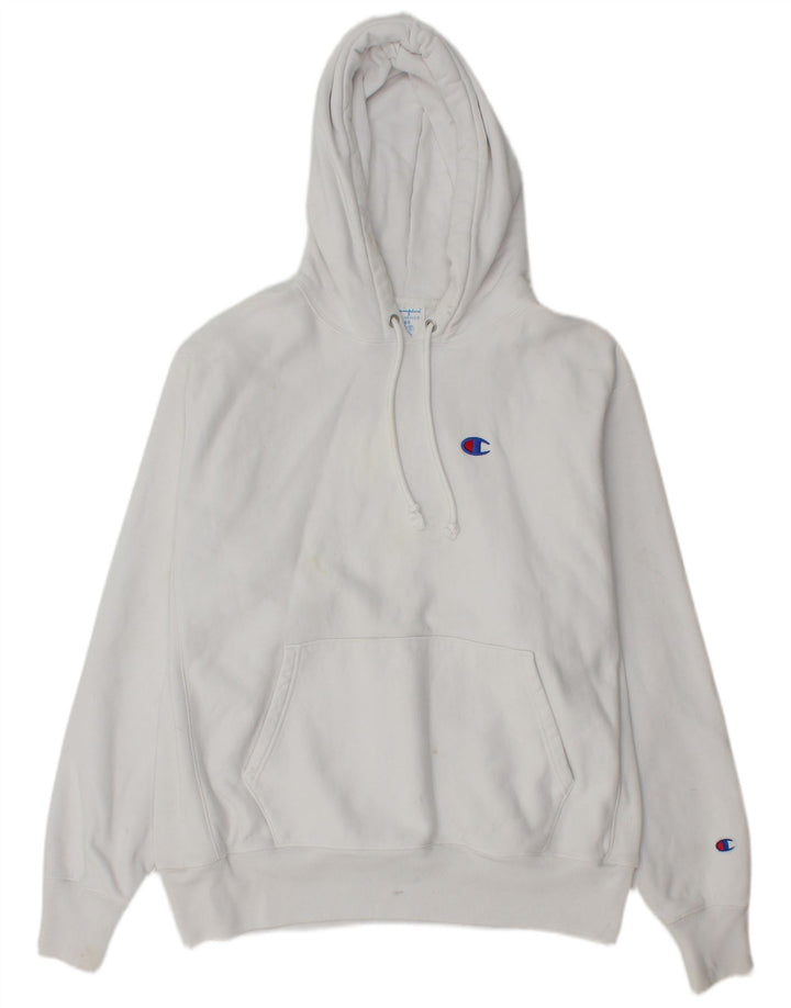 Champion Sudadera Con Capucha Para Hombre Jersey Grande De Algodón Blanco