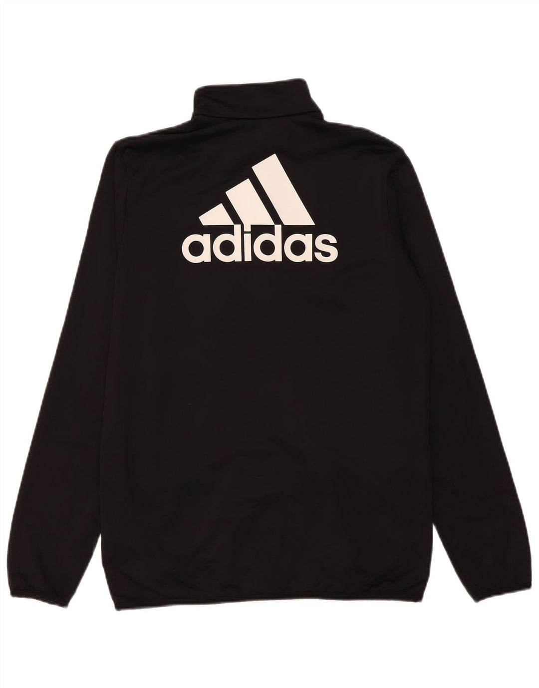 Adidas Boys Graphic Chándal Top Chaqueta 15-16 Años Negro Poliéster