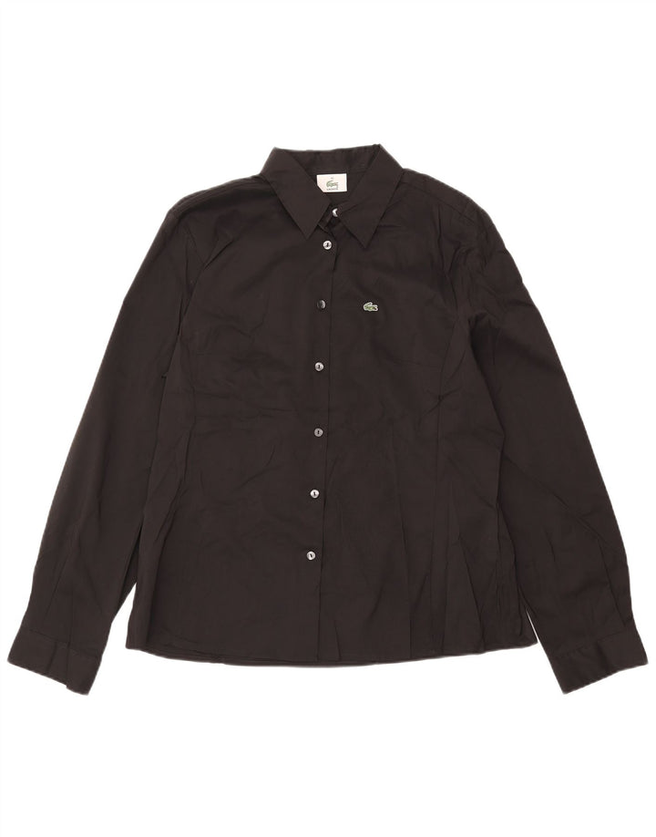 Camisa Lacoste Mujer Talla 44 Grande Algodón Negro