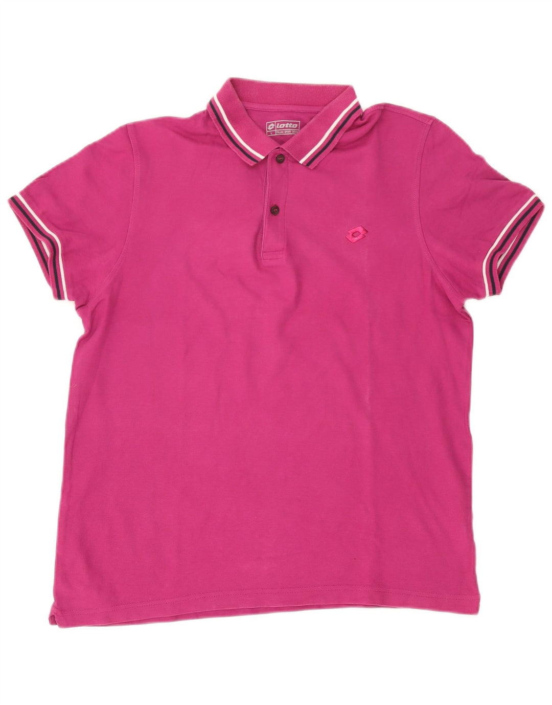Polo Lotto Hombre Grande Rosa Algodón