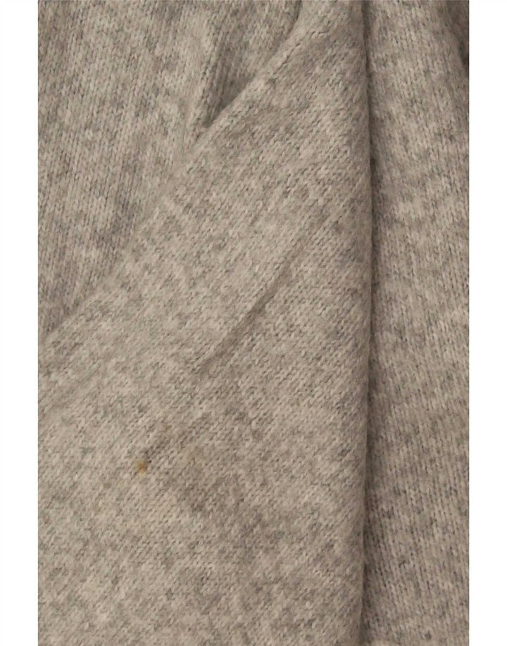 Zara Hombre Jersey Con Cuello En V Jersey Pequeño Gris Acrílico
