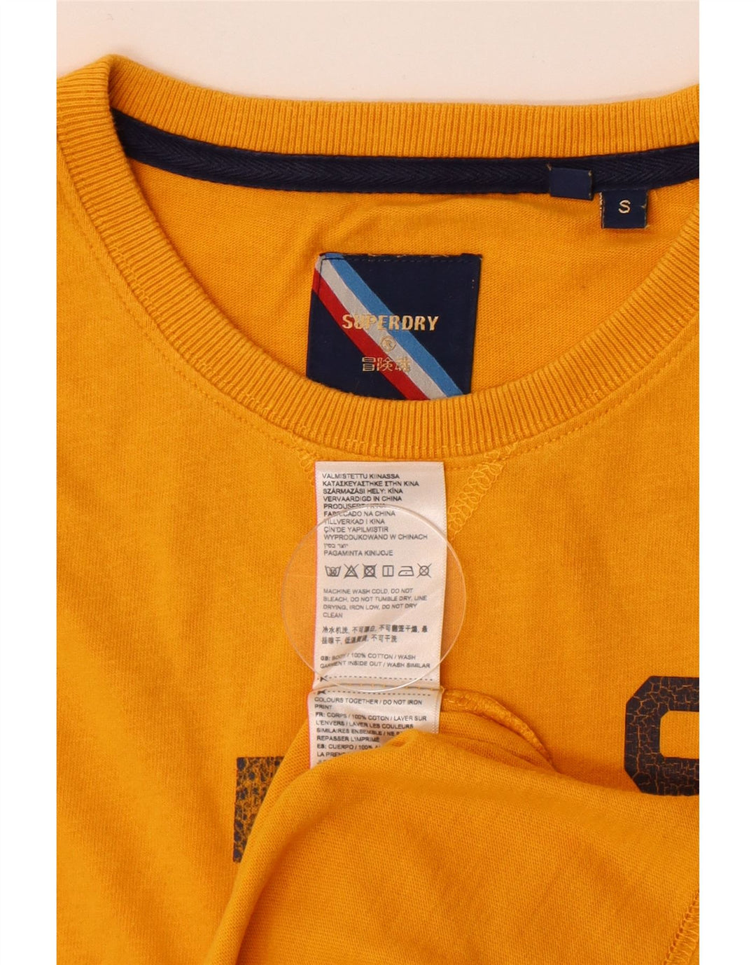 Superdry Camiseta Gráfica De Algodón Amarillo Pequeño Para Hombre