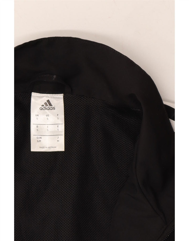 ADIDAS Hombre Chándal Top Chaqueta Pequeña Negro Colorblock Poliéster