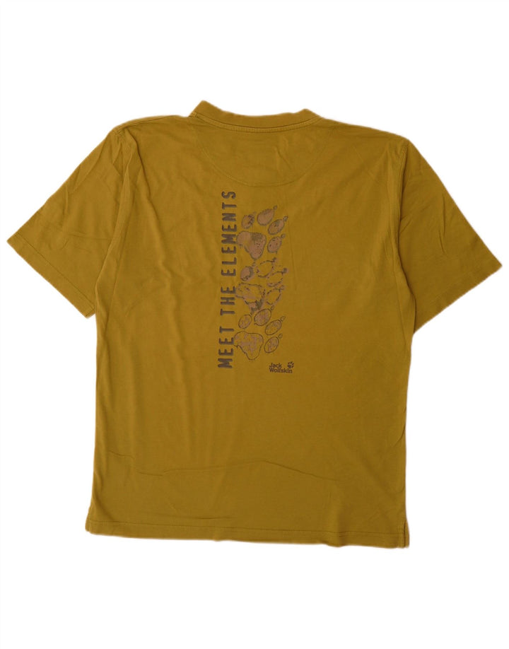 Jack Wolfskin - Camiseta para hombre, color caqui, algodón