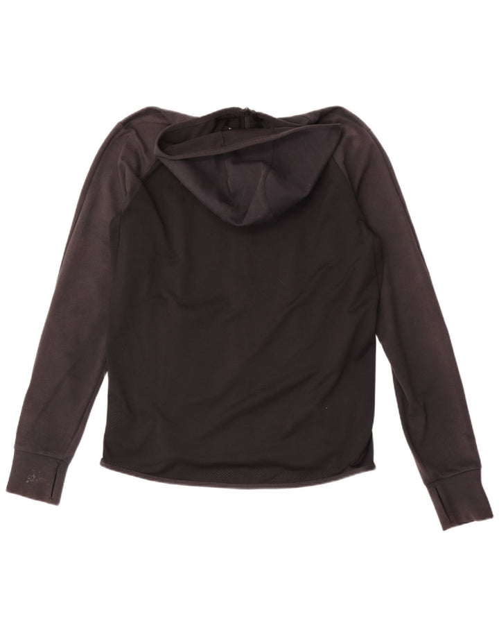 Adidas - Sudadera con capucha y cremallera para hombre, algodón negro mediano