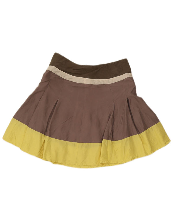 Falda De Tenis Max & Co. Mujer W28 Seda Color Block Marrón Medio