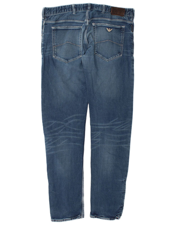 Armani Jeans ajustados desgastados para hombre W34 L34 Algodón azul