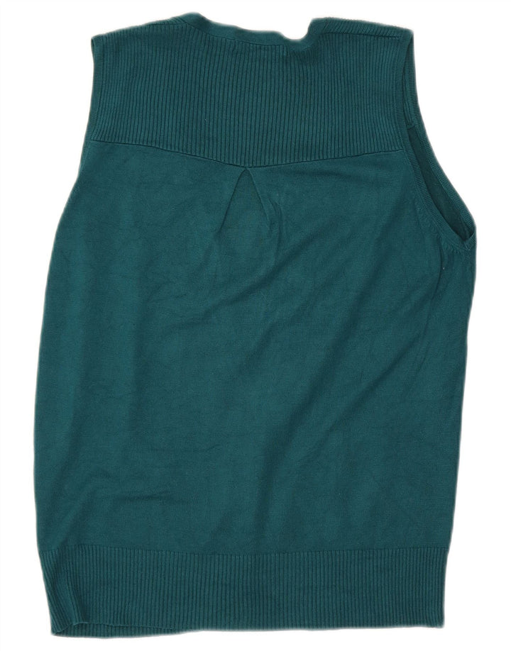 Marks & Spencer - Cárdigan sin mangas para mujer, talla 40, color verde medio