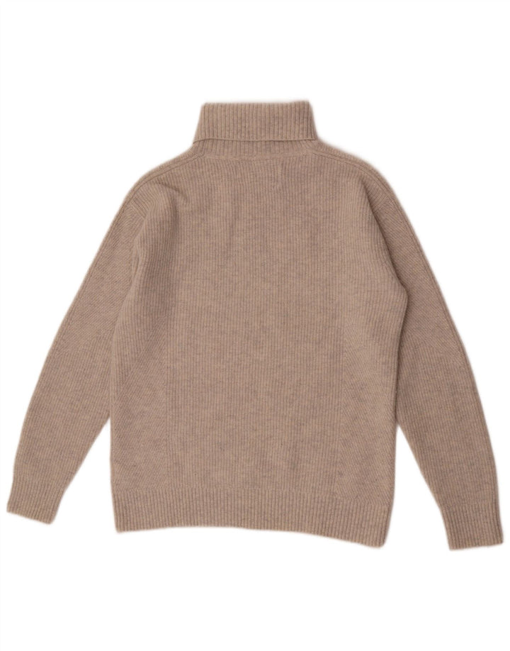 Calvin Klein Jeans Hombre Roll Neck Jumper Suéter De Lana Beige Medio