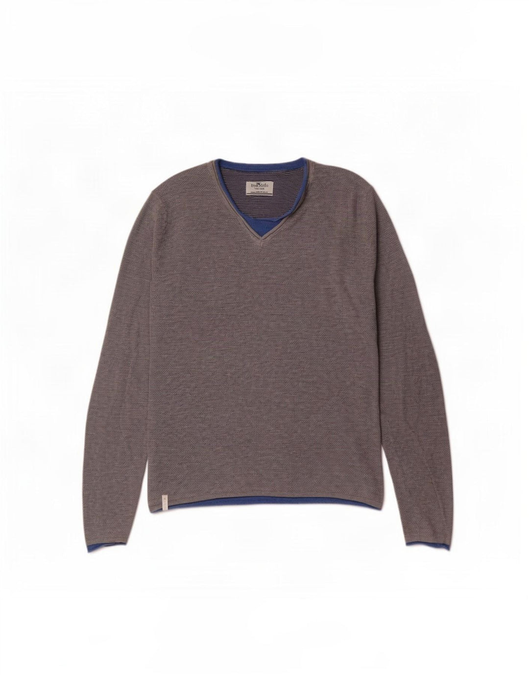 Fred Mello Jersey Con Cuello En V Para Hombre Gris Medio