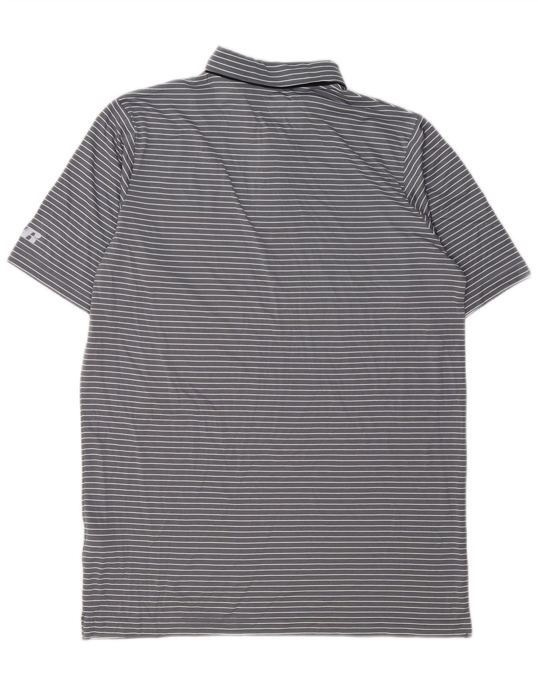 RUSSELL ATHLETIC Polo Hombre UK 38/40 Poliéster Rayas Gris Medio