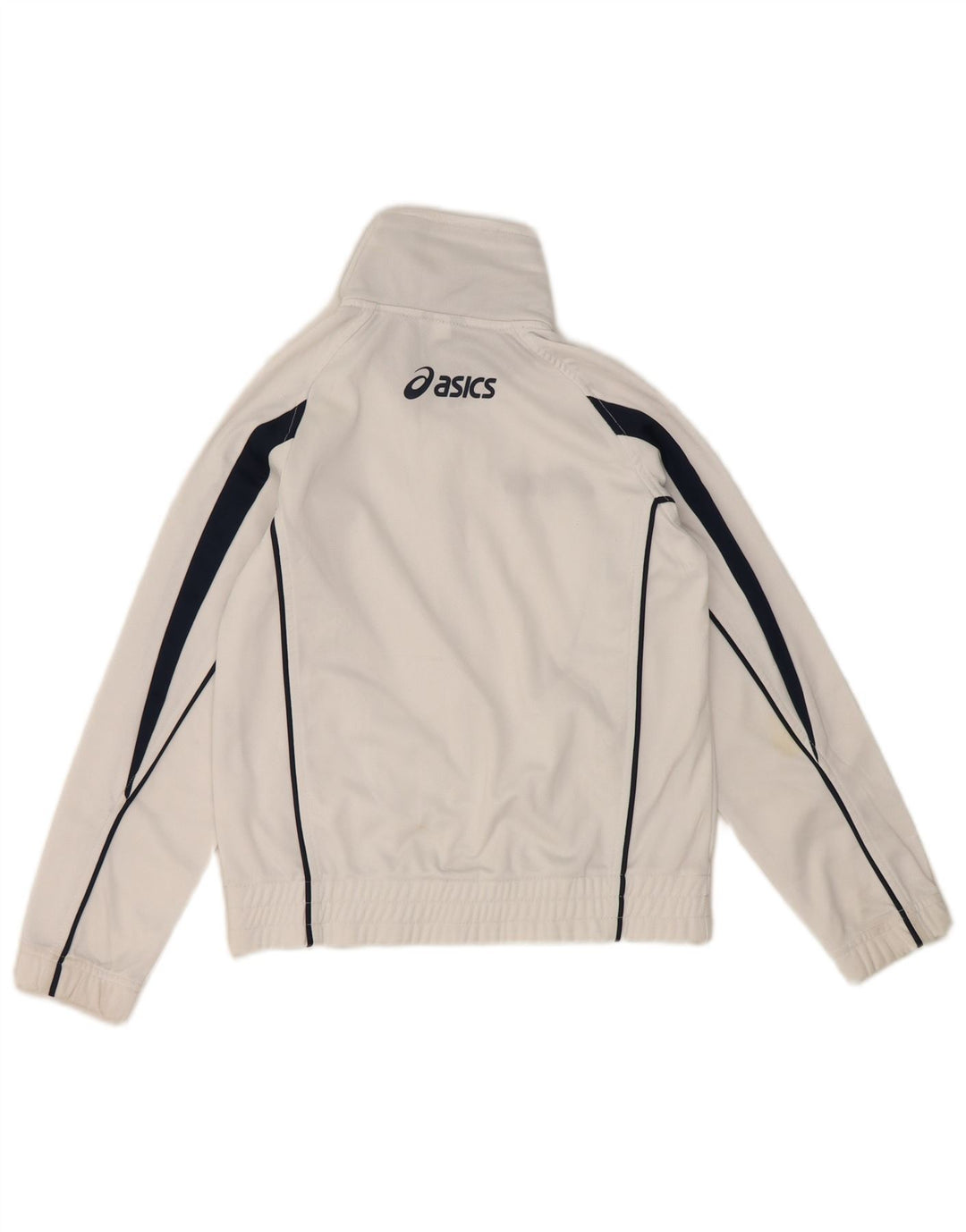 Asics - Chaqueta de chándal gráfica para niños, 7-8 años, color blanco