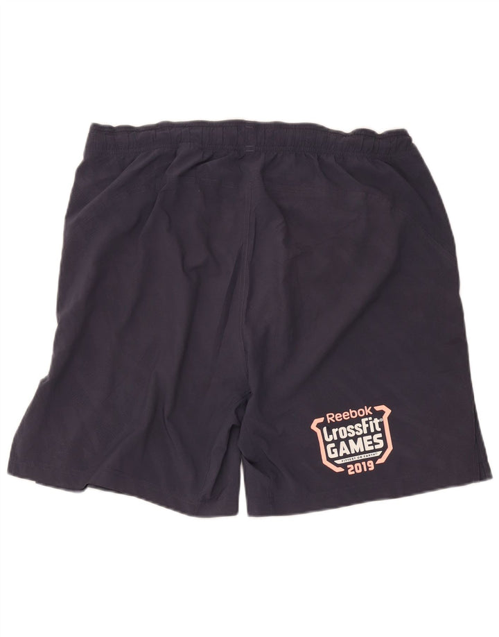 Reebok Pantalones cortos deportivos Speedwick Graphic para hombre, poliéster de camuflaje gris medio