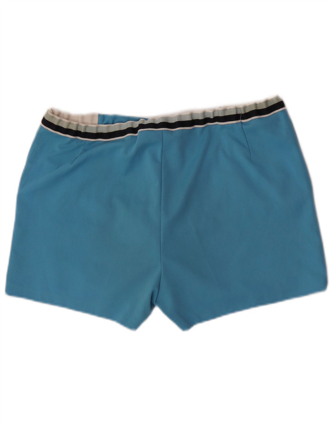 Pantalones cortos chinos vintage para hombre W34 Poliéster color azul grande