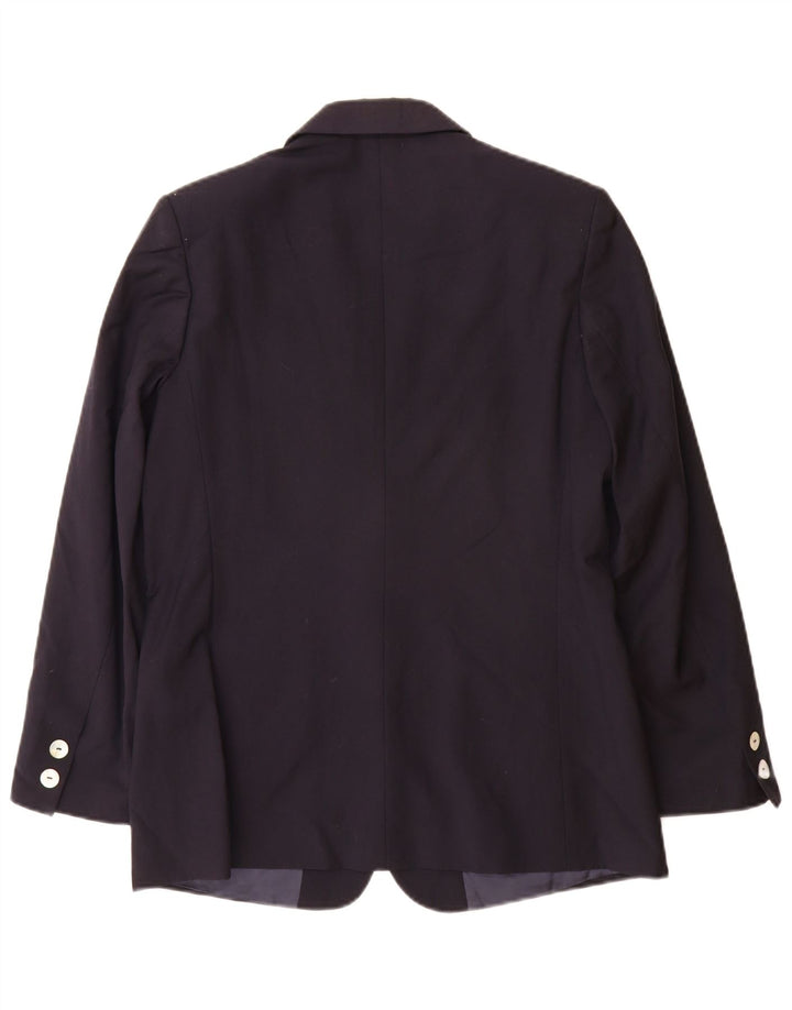 Chaqueta Blazer De 2 Botones Para Mujer Seventy IT 44 Medium Lana Virgen Azul Marino