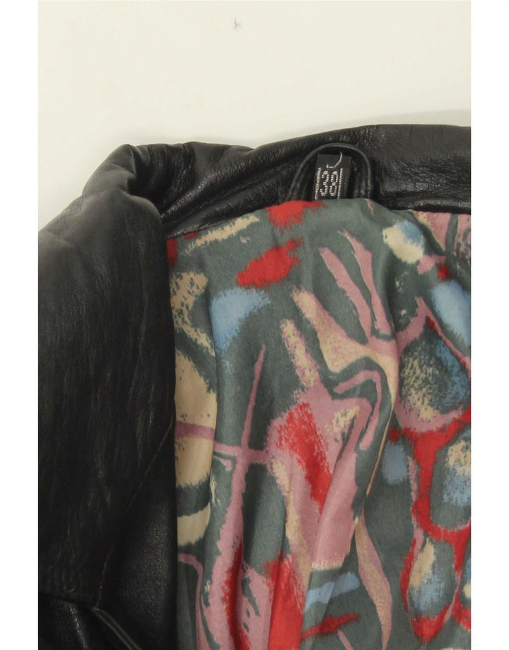 Yessica Chaqueta de cuero biker para mujer EU 38 Medium Black Leather