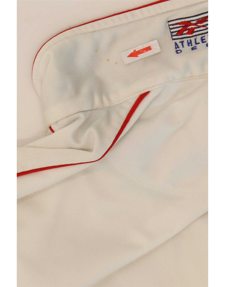 Reebok - Chaqueta de chándal para hombre, talla grande, color blanco, poliéster