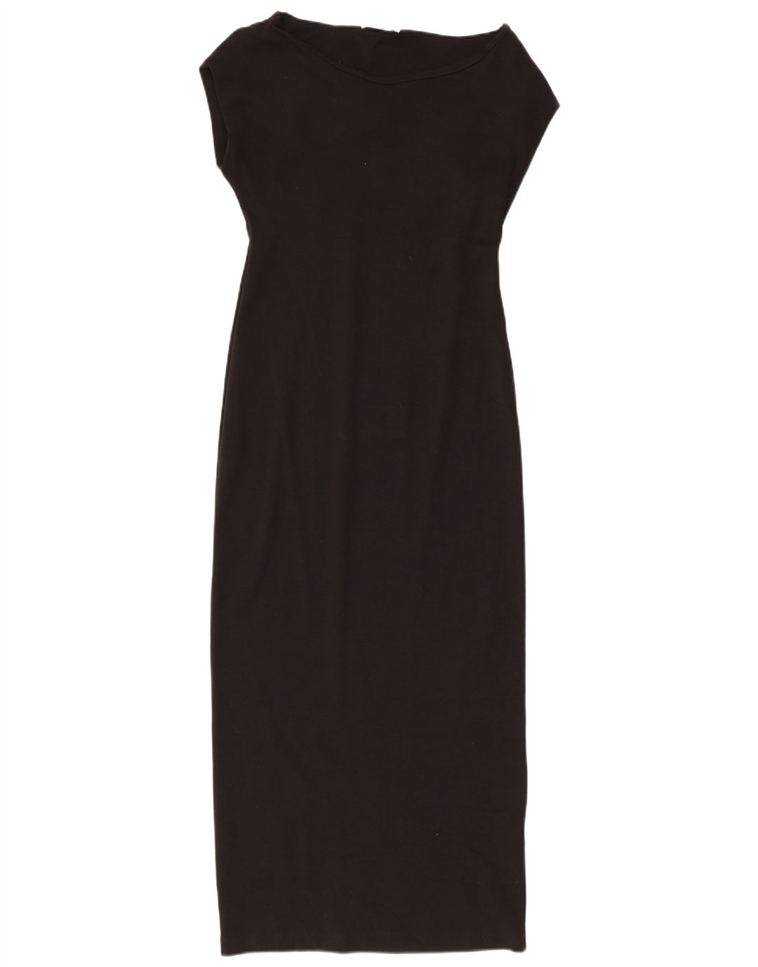 Zara Mujer Maxi Vestido UK 44 Grande Algodón Negro