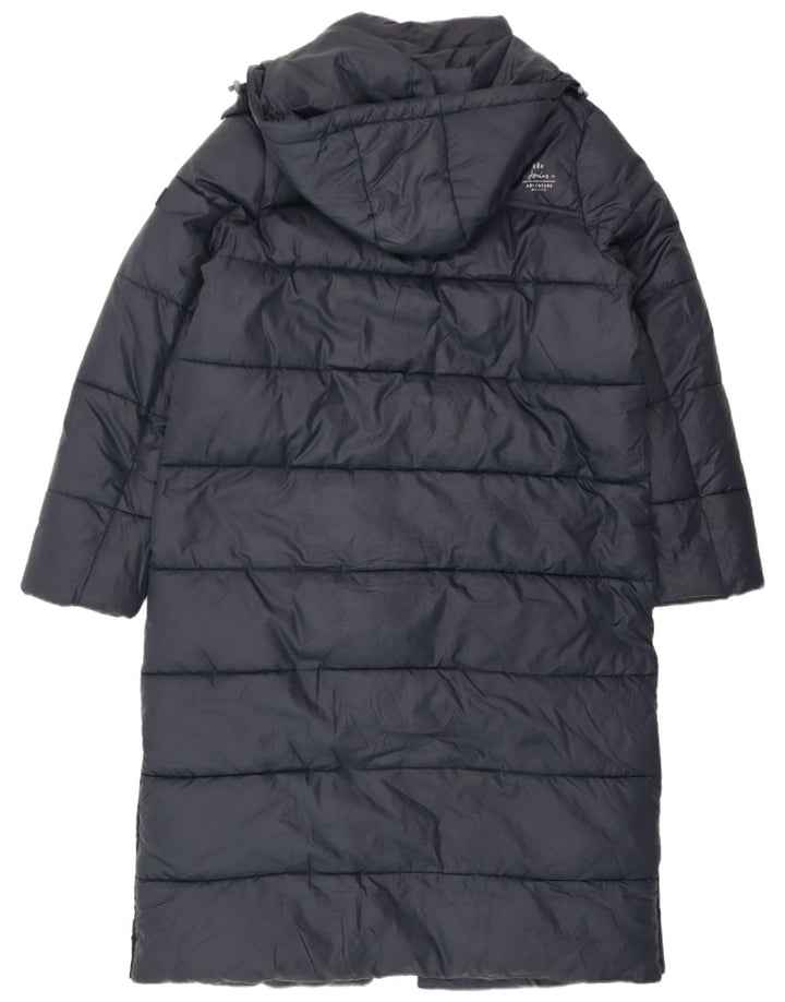 Abrigo acolchado extragrande con capucha para mujer Joules UK 10 Small Poliéster azul marino