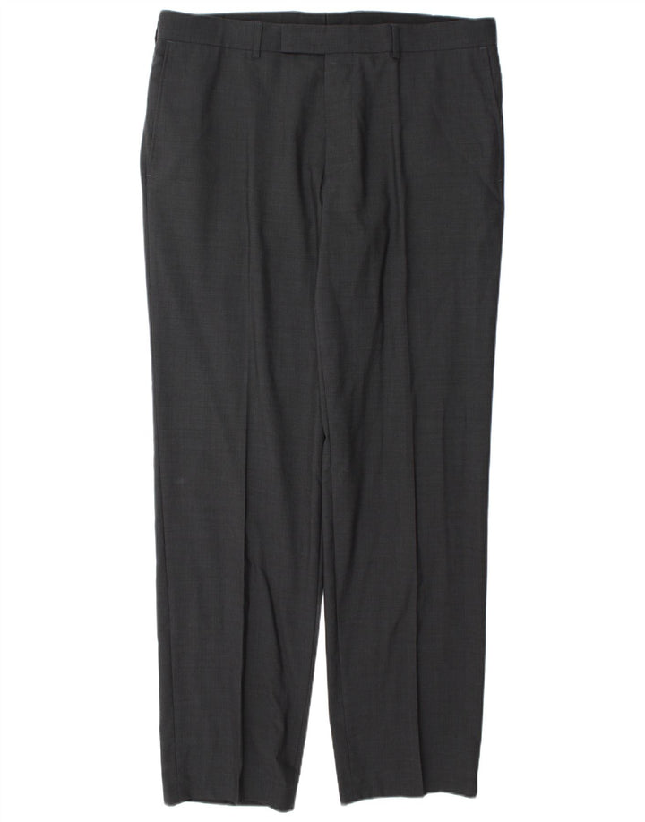 Pantalones de traje rectos Hugo Boss para hombre W38 L34 Gris