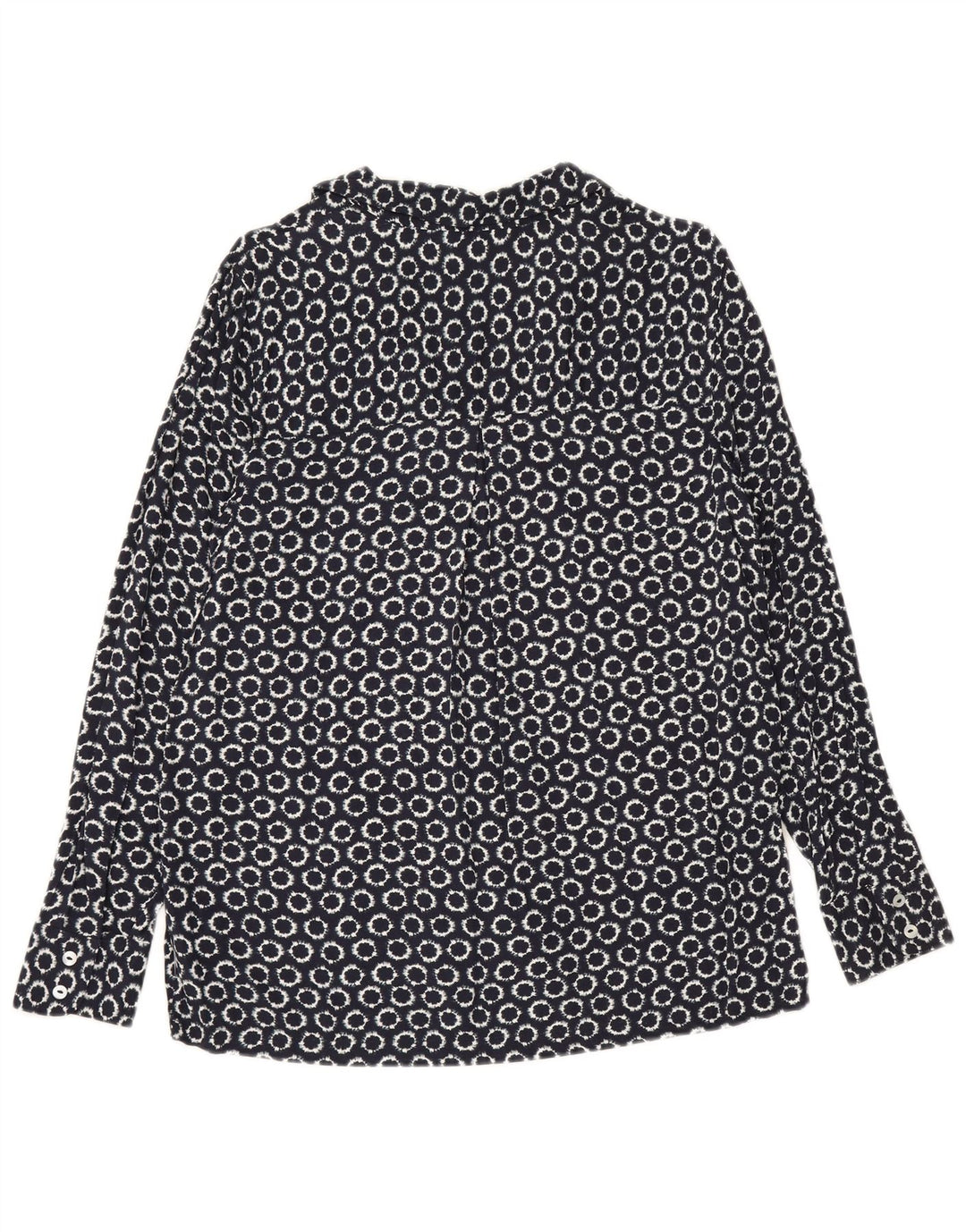 Marks & Spencer Camisa holgada para mujer Reino Unido 40 Mediano Azul marino Geométrico