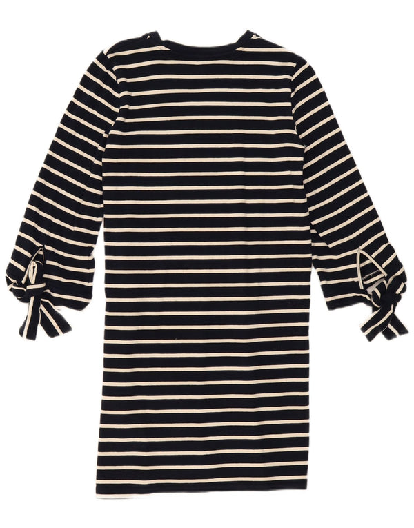Warehouse Vestido tipo jersey de manga 3/4 para mujer UK 8 Small Azul marino a rayas