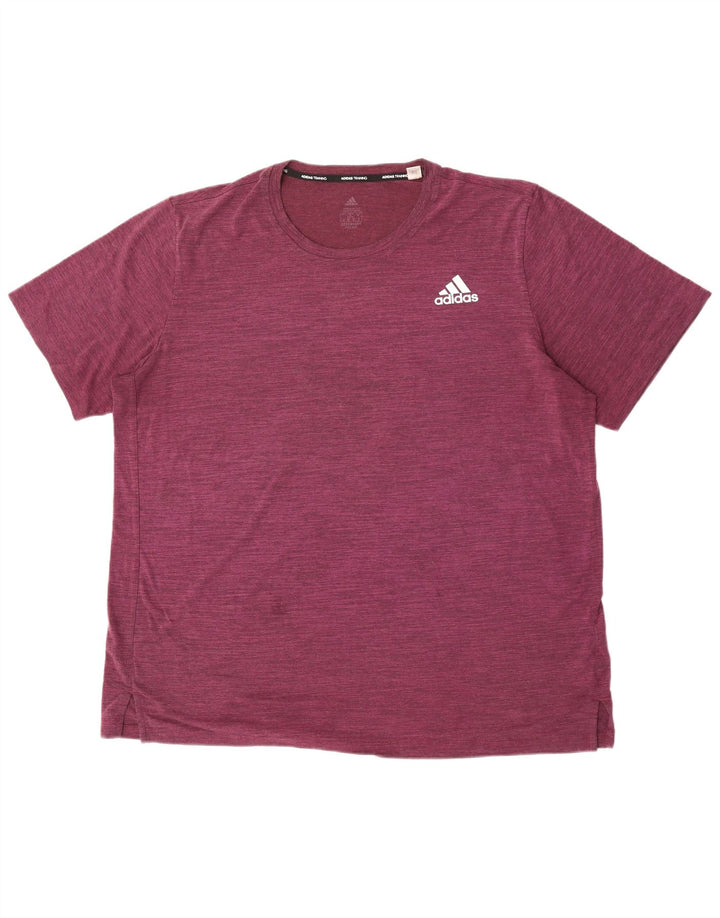 Adidas Camiseta Hombre Top XL Poliéster Moteado Burdeos