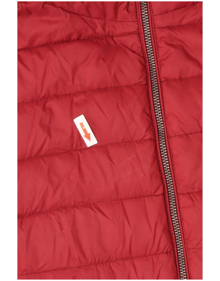 Massimo Dutti Chaqueta Acolchada con Capucha para Mujer UK 44 Large Borgoña
