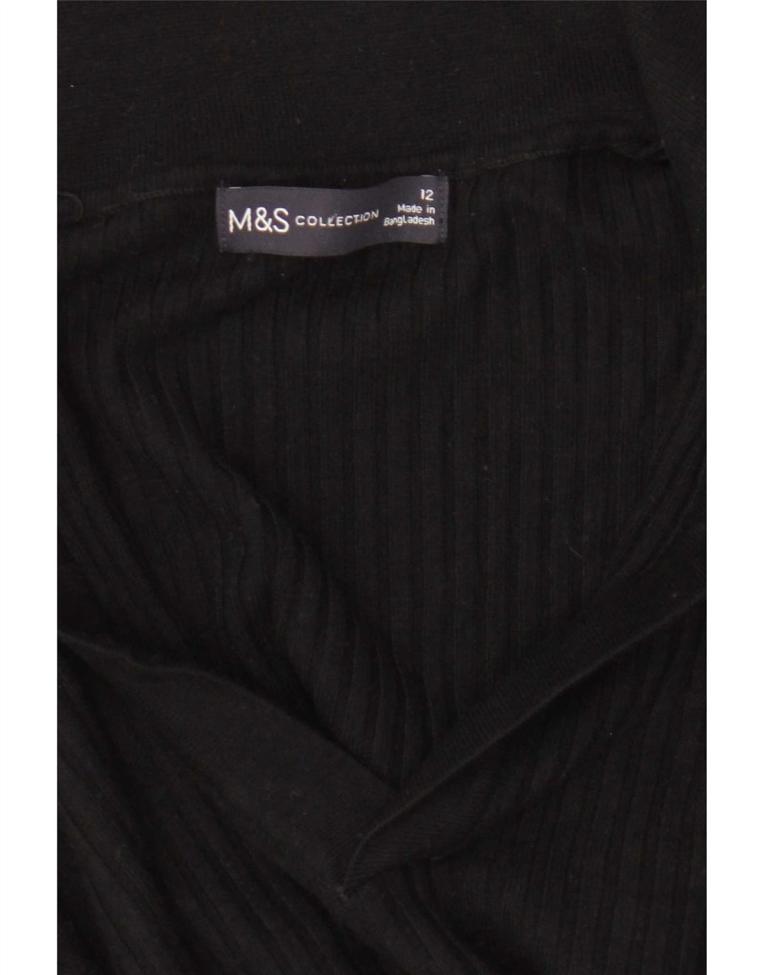 Marks & Spencer - Jersey corto con cuello tipo polo para mujer, talla 40, talla M, color negro