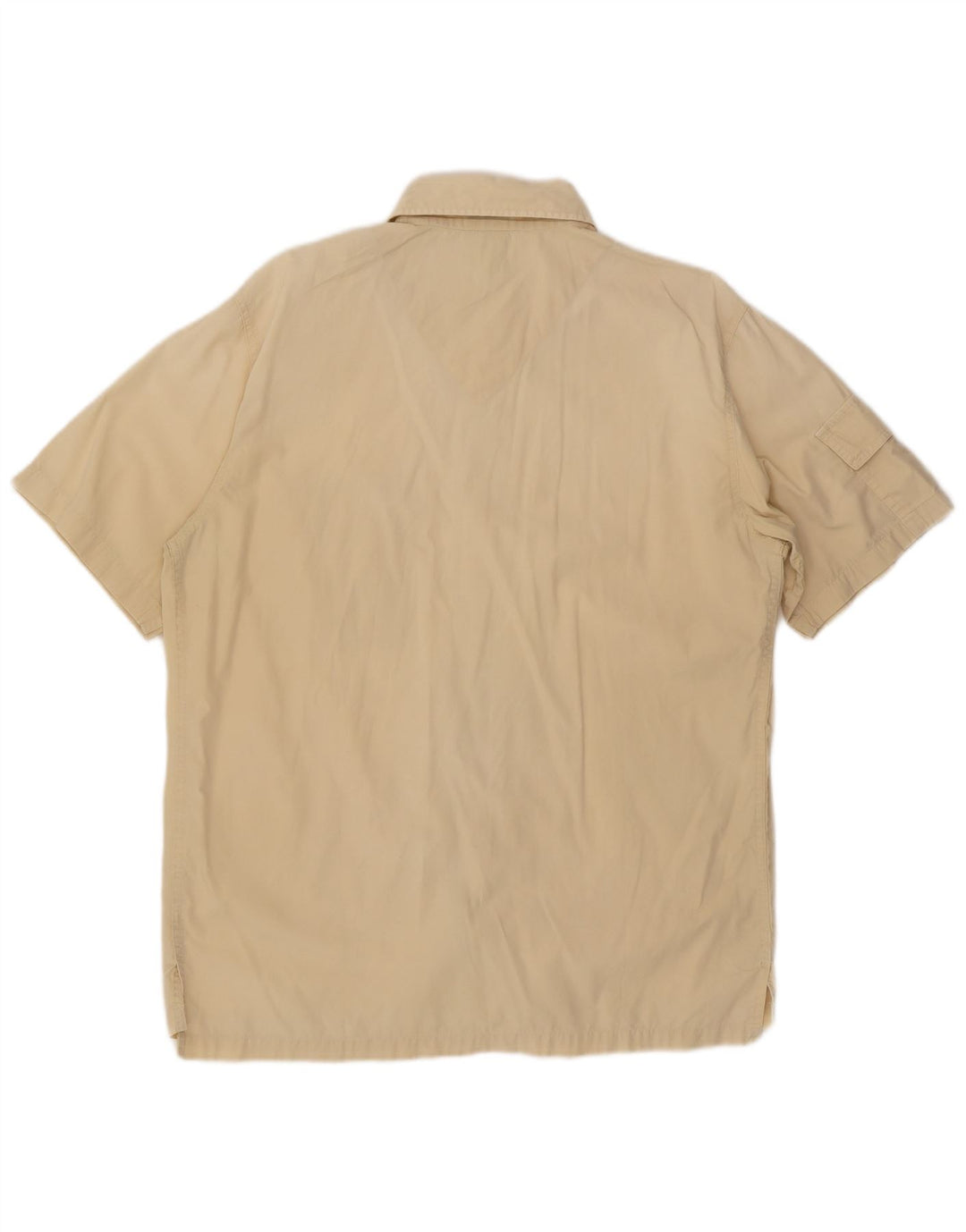 Camisa Ellesse Hombre Manga Corta Grande Algodón Beige