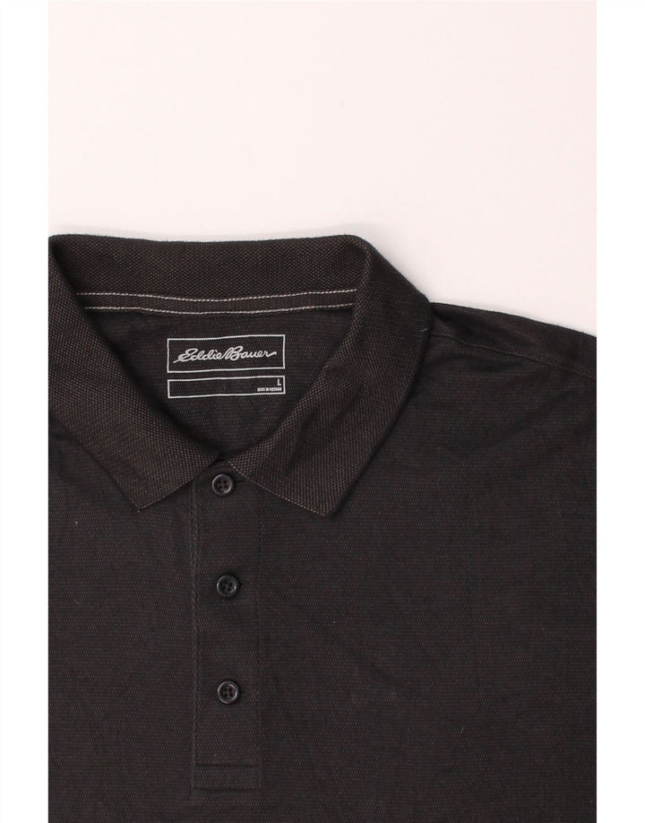 EDDIE BAUER Mens Polo Shirt Large Grey Cotton Vintage Eddie Bauer and Second-Hand Eddie Bauer from Messina Hembry 
