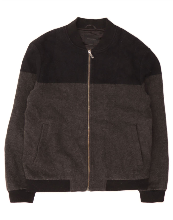 JACK & JONES Mens Tracksuit Top Jacket Medium Grey Colourblock Vintage Jack & Jones and Second-Hand Jack & Jones from Messina Hembry 