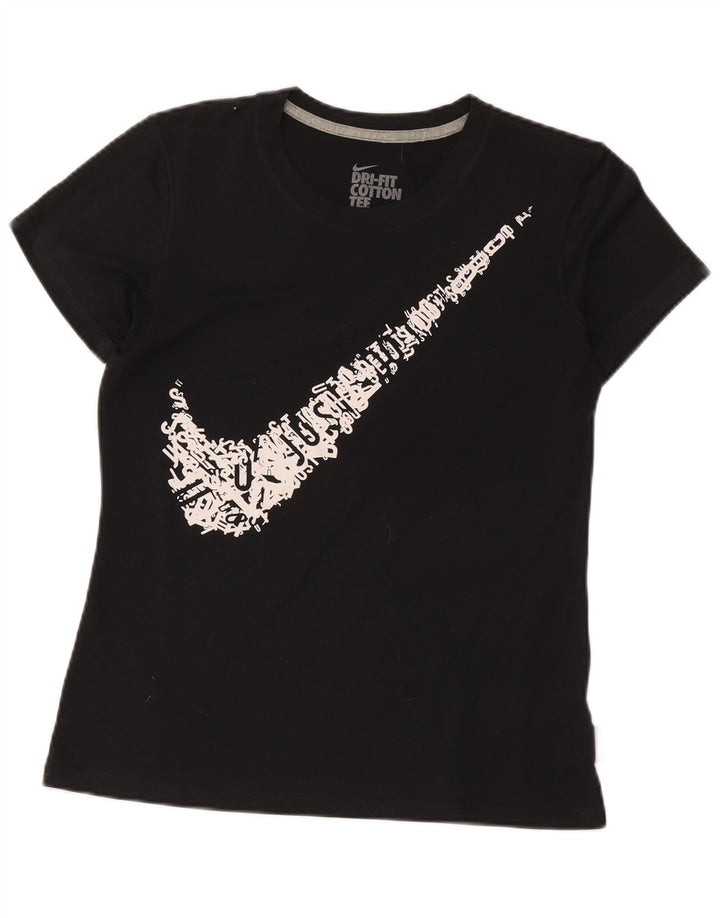 Nike Dri Fit Graphic Camiseta para mujer, talla 40, talla M, color negro