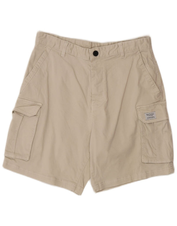 Zara Mens Cargo Shorts EU 40 Medium W31 Algodón Beige