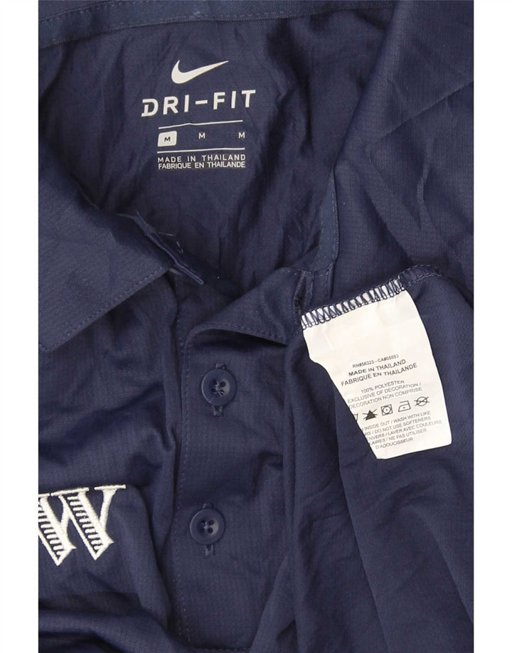Nike Mens Dri Fit Polo Shirt Medium Navy Blue Polyester
