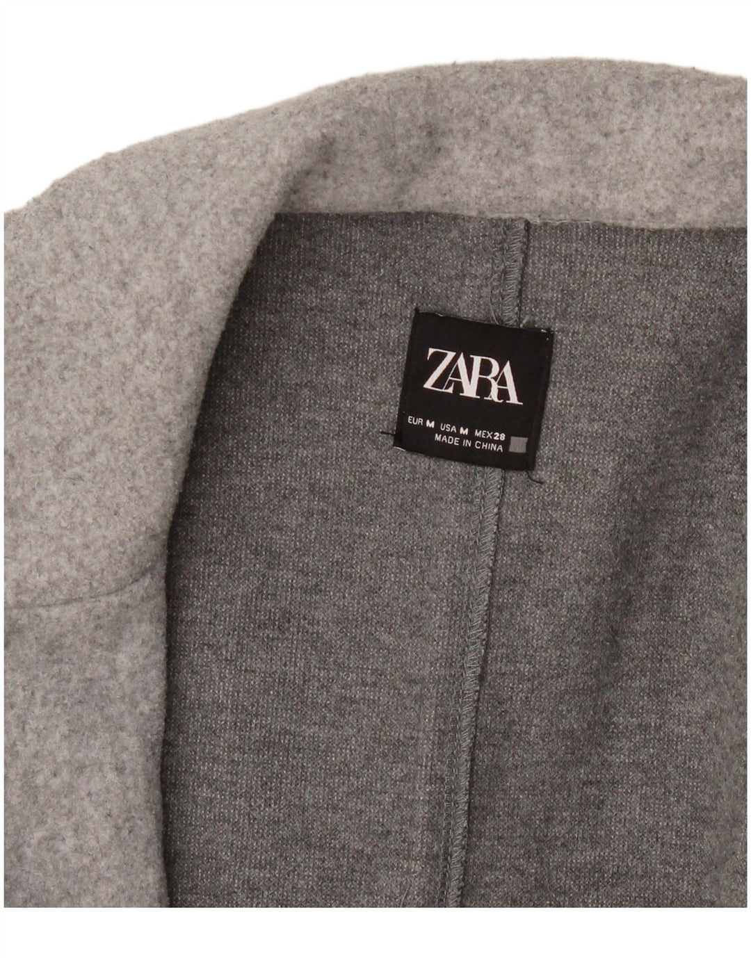 Zara Mujer Abrigo Abierto UK 44 Gris Medio