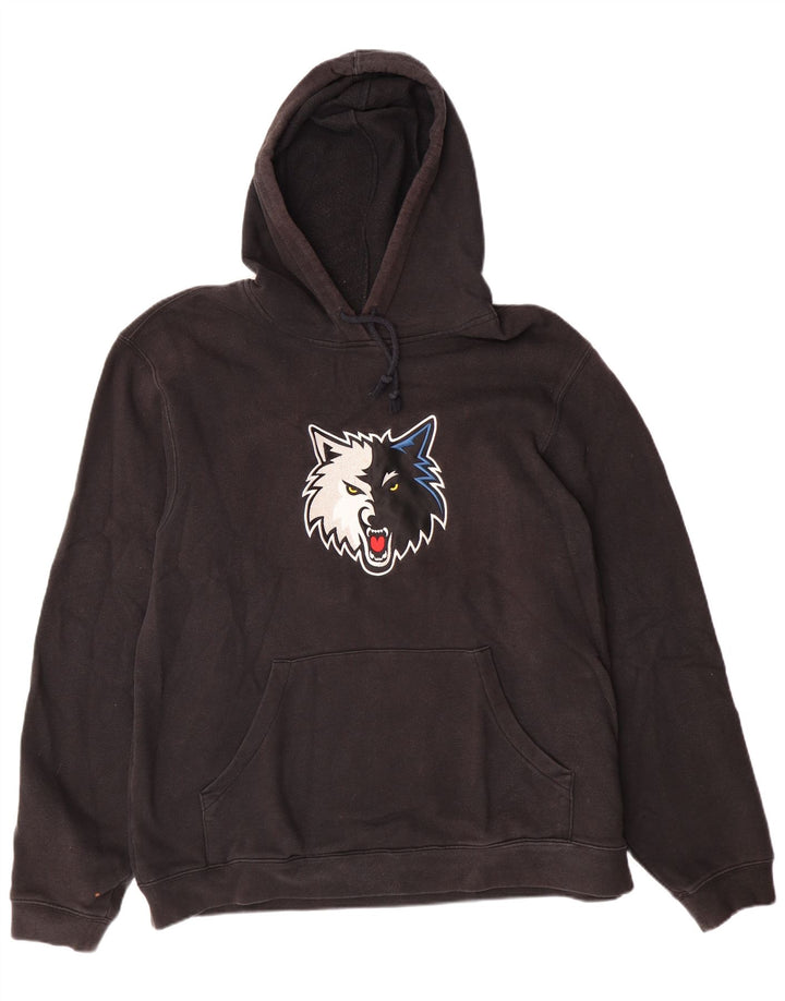 ADIDAS Hombre Graphic Sudadera con capucha Jumper Grande Algodón Negro