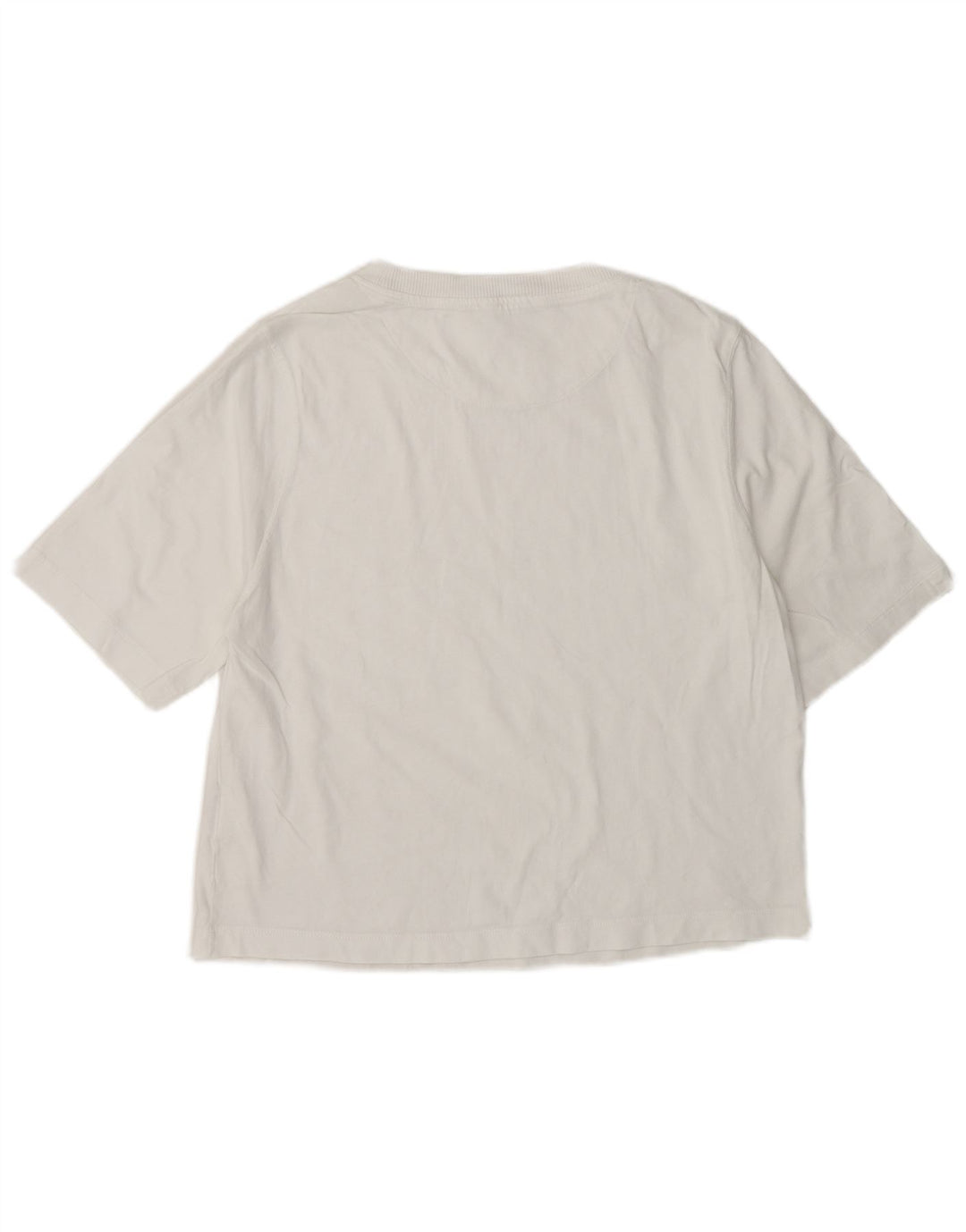 Benetton Camiseta Mujer ES 40 Mediano Blanco Algodón