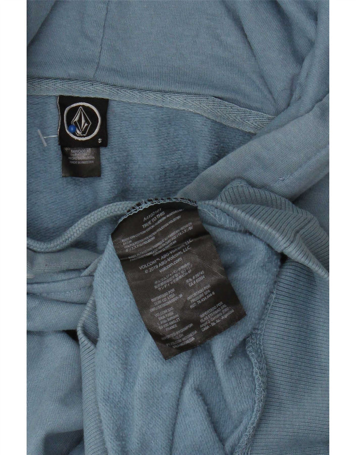 Volcom Hombre Sudadera con capucha Jumper Small Azul Algodón