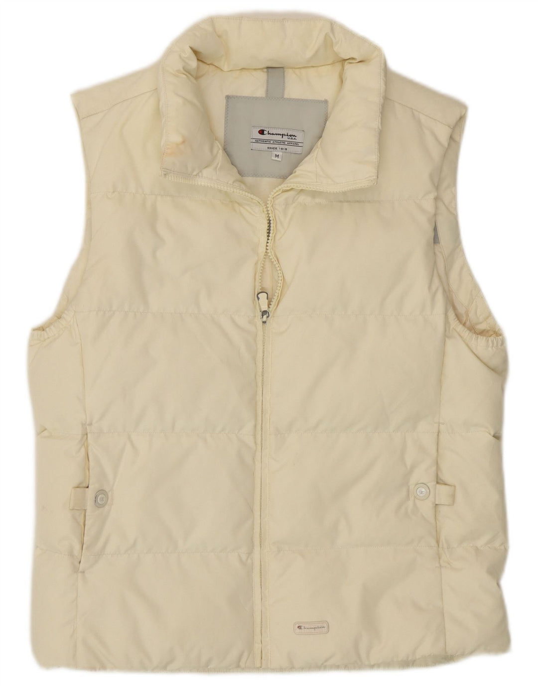 Champion Chaleco Acolchado Para Mujer UK 40 Medio Poliéster Blanco Roto
