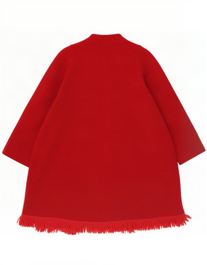Civas Abrigo abierto para mujer UK 10 Small Red Wool
