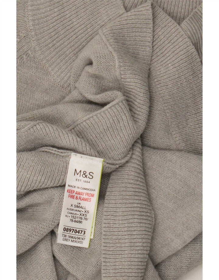 Marks & Spencer Suéter con Cuello Alto para Mujer UK 6 XS Gris