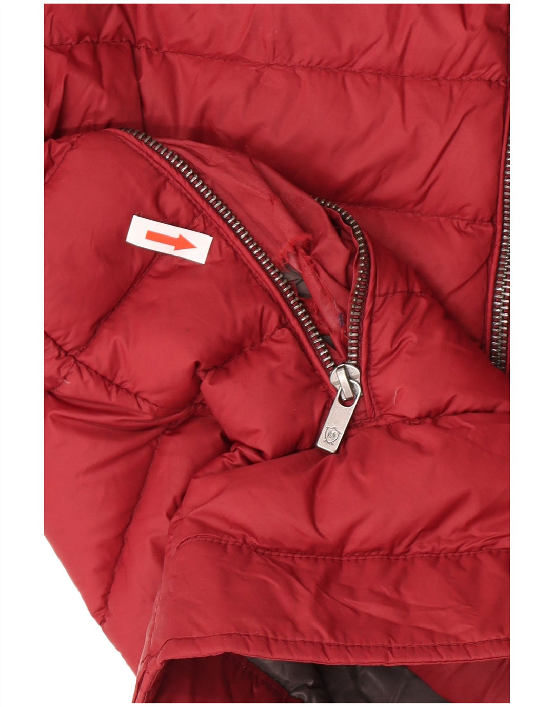 Massimo Dutti Chaqueta Acolchada con Capucha para Mujer UK 44 Large Borgoña