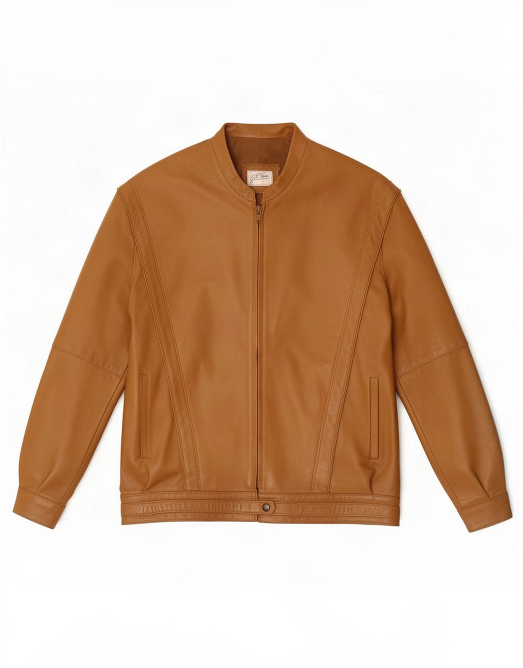 Vintage mujer chaqueta de cuero de gran tamaño Reino Unido 12 Beige medio