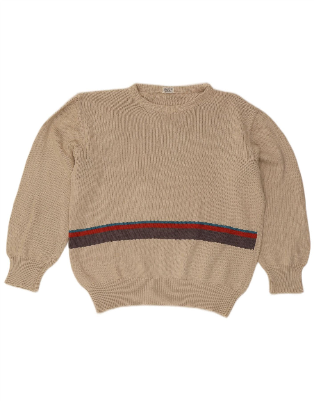 Basile Jersey De Cuello Redondo Para Hombre De Algodón Color Block Beige Grande