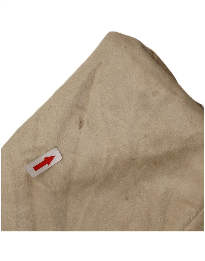 CALVIN KLEIN Chaqueta tipo blazer de 3 botones para mujer UK 46 Grande Poliéster beige