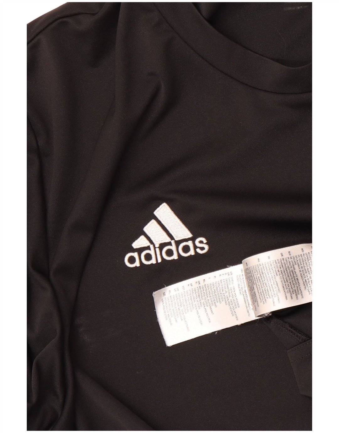 Adidas Mens Climalite Camiseta Top Grande Negro Poliéster