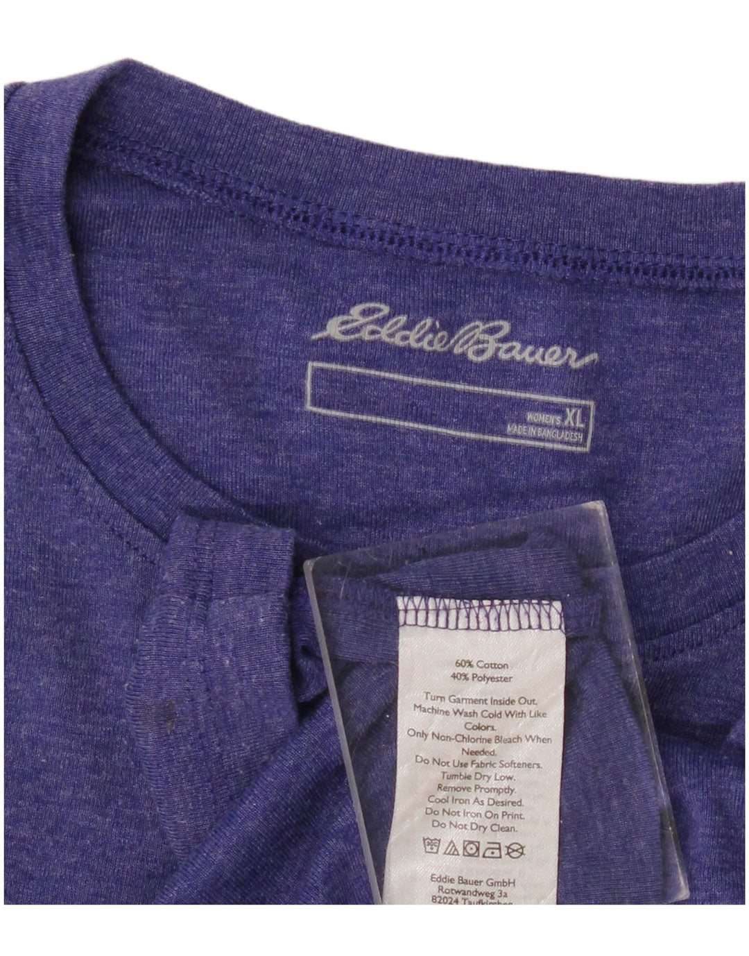 EDDIE BAUER Top Mujer Manga Larga UK 18 XL Algodón Púrpura